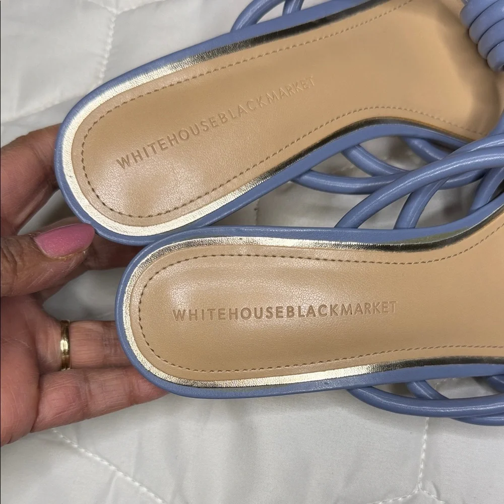 White House Black Market Blue Women's Slide Sandals